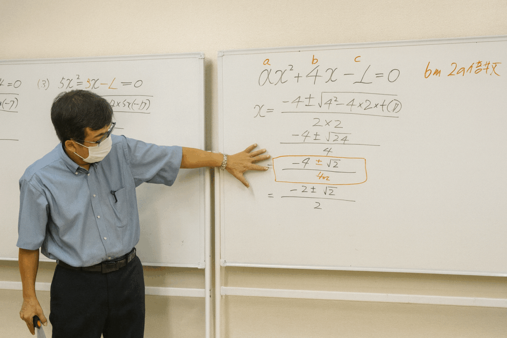 1年生・数学の授業より　「解の公式」を学びました